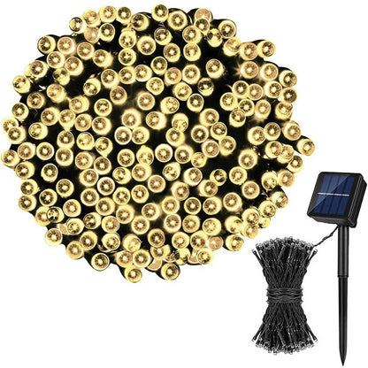 Guirlande lumineuse de Noël solaire écologique - étanche 20/50 LED pour décoration extérieure de Noël et des fêtes