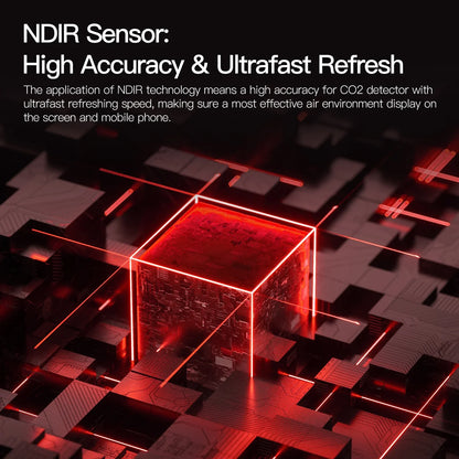 Capteur de température, d'humidité et de CO2 3 en 1 Tuya avec écran LCD - Moniteur de qualité de l'air WiFi Bluetooth via les applications SmartLife Google Alexa