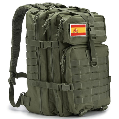 Sac à dos tactique 45L pour hommes/femmes – Daypack MOLLE pour la chasse, la pêche, la randonnée, le trekking et la survie – Sac à dos extérieur grande capacité avec porte-gobelets