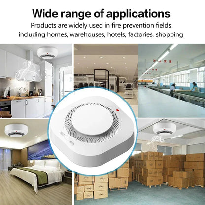 Détecteur de fumée et alarme intelligente Tuya - Alarme 80db contrôlée par WiFi via les applications SmartLife Google Alexa