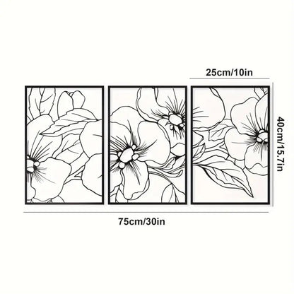 Art mural floral en ligne simple