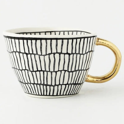 Floroux Designer Cups and Mugs | Elegant Ceramics | Modern Geometric Patterns