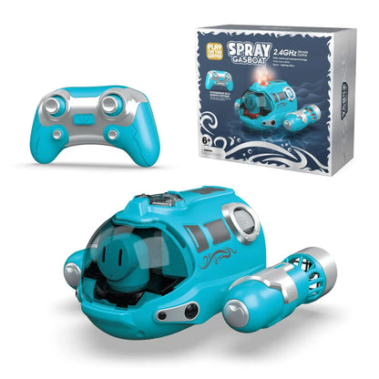 Bateau à moteur télécommandé étanche avec doubles hélices - Amusant bateau à vapeur RC pour enfants, jouet parfait pour la piscine