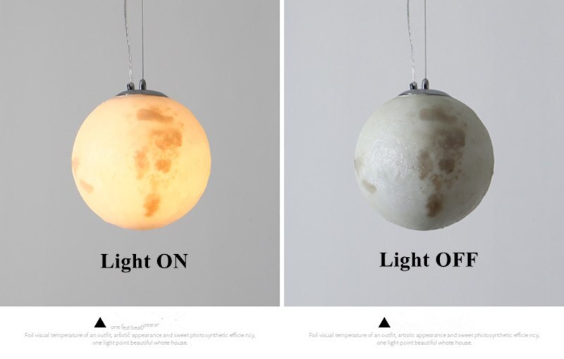 Chandelier moderne créatif pleine lune nordique