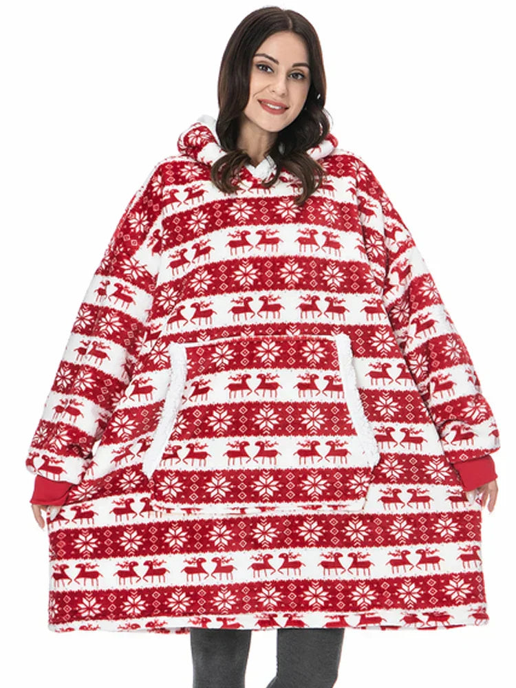 FleeceWrap – Polartec pull couverture avec capuche