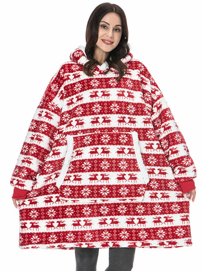 FleeceWrap – Polartec pull couverture avec capuche