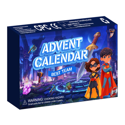 Calendrier de l'Avent de Noël 2024 pour enfants - 24 miniatures surprises des fêtes, cadeau de compte à rebours amusant