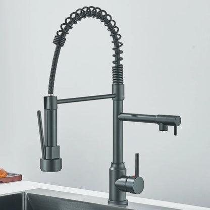 FlexiSource – Robinet de Cuisine à Double Bec avec Mélangeur