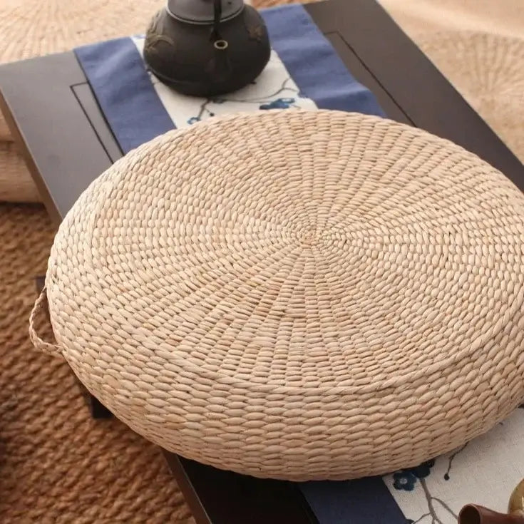 Coussin Tatami fait à la main de style japonais - Idéal pour la méditation
