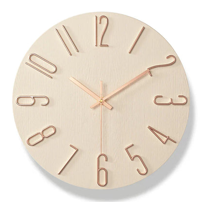 Horloge murale en bois de style scandinave