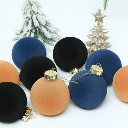 Ensemble de boules décoratives en velours pour Noël - Sphères décoratives pour arbre et décoration de vacances, accent festif élégant 16PCS 6cm (2,3 pouces)