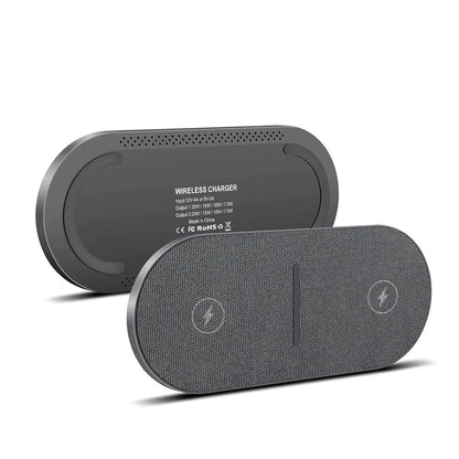 DazzleCharge - Station de Charge Sans Fil Double Élégant 40W