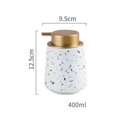 Accessoires de salle de bain en terrazzo peint nordique