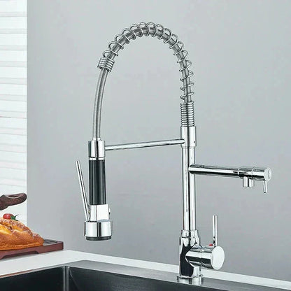 NickelFlex – Robinet de cuisine avec fonction pivotante à 360°