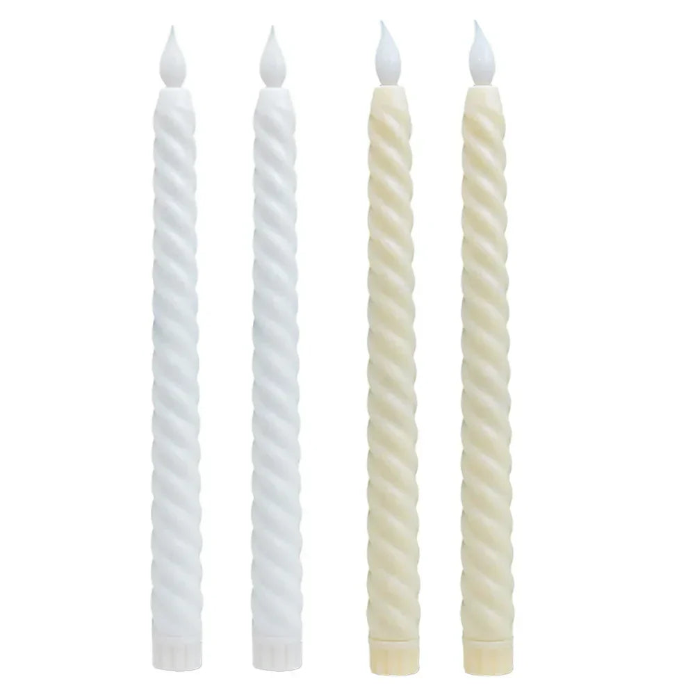 Bougeoirs LED Bougies - Bougies LED 3D Élégantes Longues