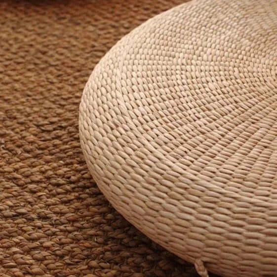 Coussin Tatami fait à la main de style japonais - Idéal pour la méditation