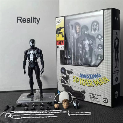 CT Figurines d'action Spider-Man et Venom à l'échelle 1/12 - Figurines de modèle collectible de 6 pouces pour les fans d'anime, sortie Mafex 147