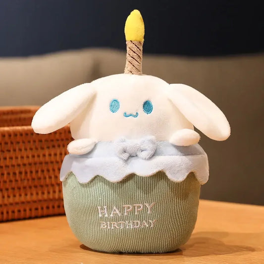 Floroux - Gâteau d'anniversaire en peluche magique avec bougie musicale