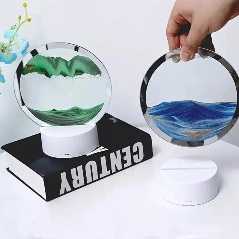 SableZen – Lampe à Sable Relaxante pour Décompression et Ambiance