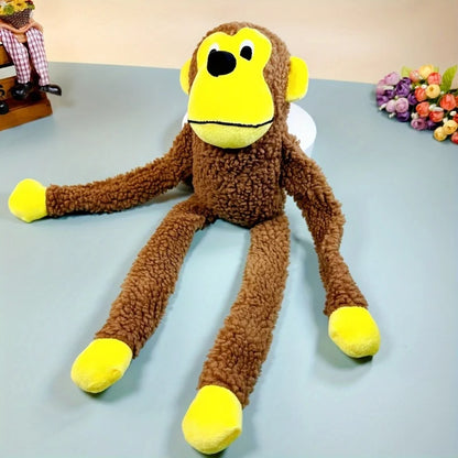 Floroux - Jouet en peluche doux et câlin en forme de singe pour chiens avec résistance aux morsures