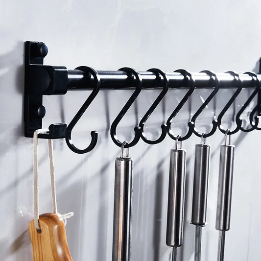 Porte-cuisine noir mat de Sara – Organisateur de cuisine gain de place avec design en aluminium durable