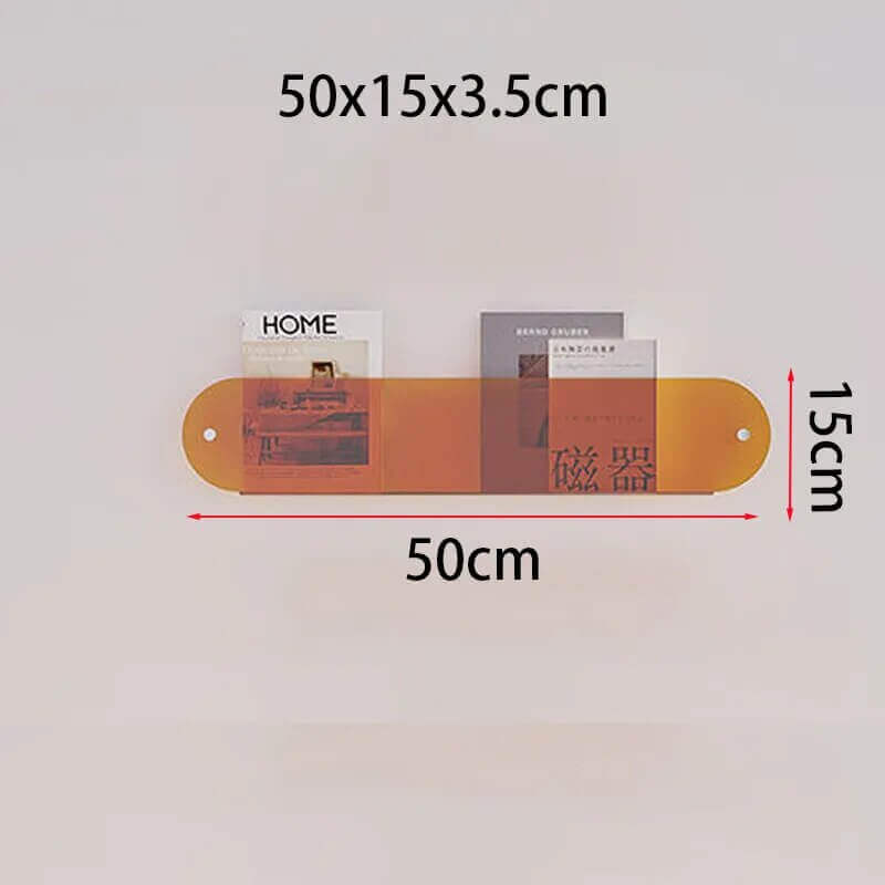 Étagère flottante en acrylique fluorescent des années 80