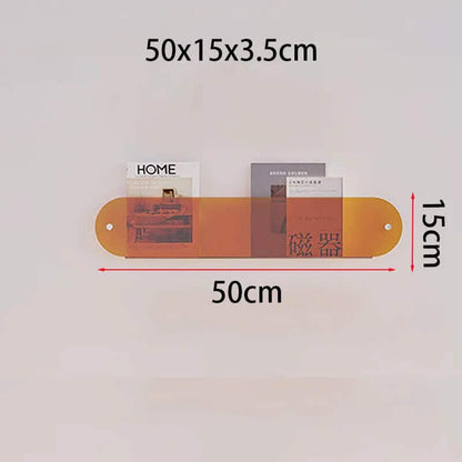 Étagère flottante en acrylique fluorescent des années 80