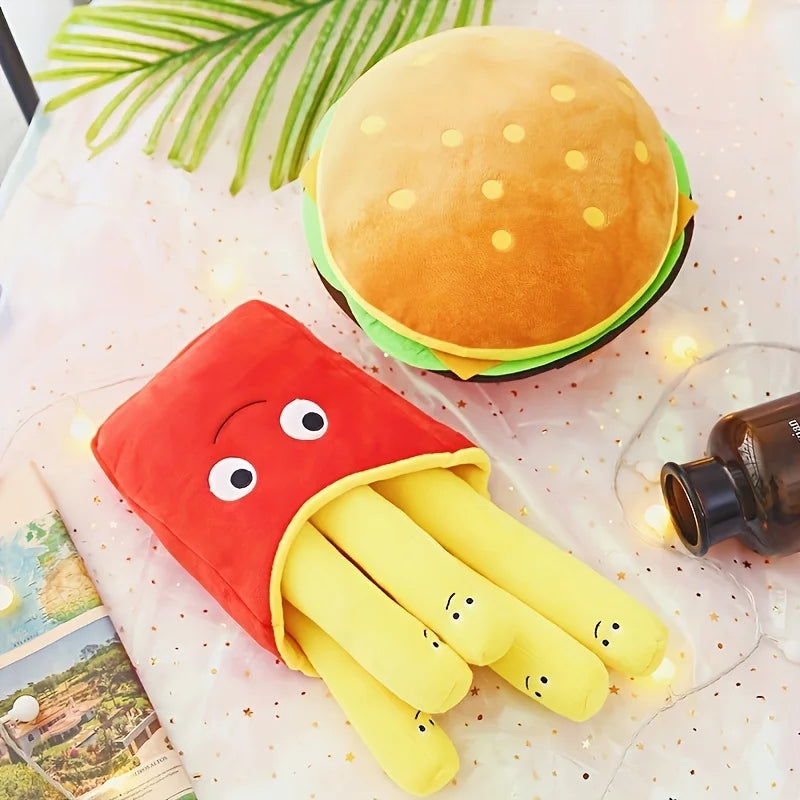 Floroux - Ensemble câlin mignon avec frites et hamburger pour jouer et s'amuser