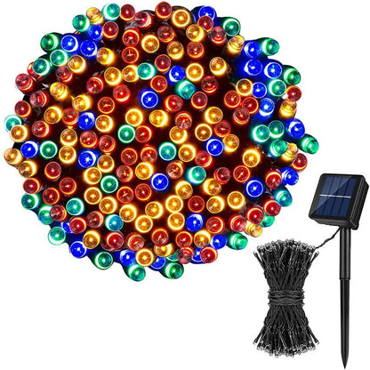 Guirlande lumineuse de Noël solaire écologique - étanche 20/50 LED pour décoration extérieure de Noël et des fêtes