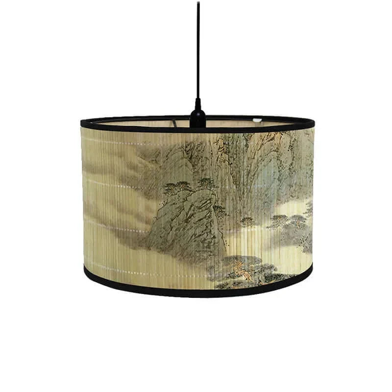 Abat-jour en bambou de style japonais