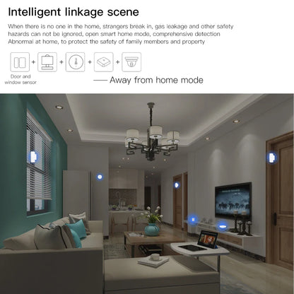 Capteur de porte et de fenêtre intelligent Tuya - Détection d'entrée Wifi Contrôle via SmartLife Google Alexa Apps