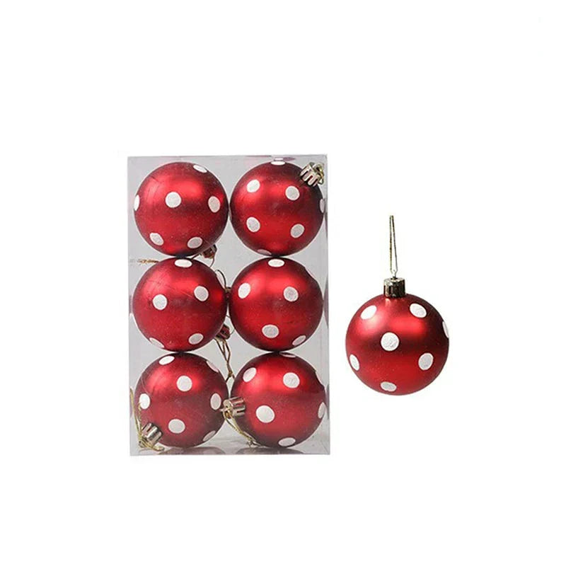 Charming Décoration de Noël - Ensemble de 6 Boules de Noël Flocon de Neige Élégantes