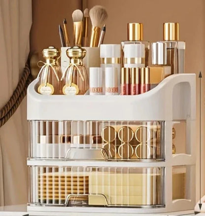 Boîte de rangement pour maquillage et bijoux à grande capacité – Organiseur multi-couches