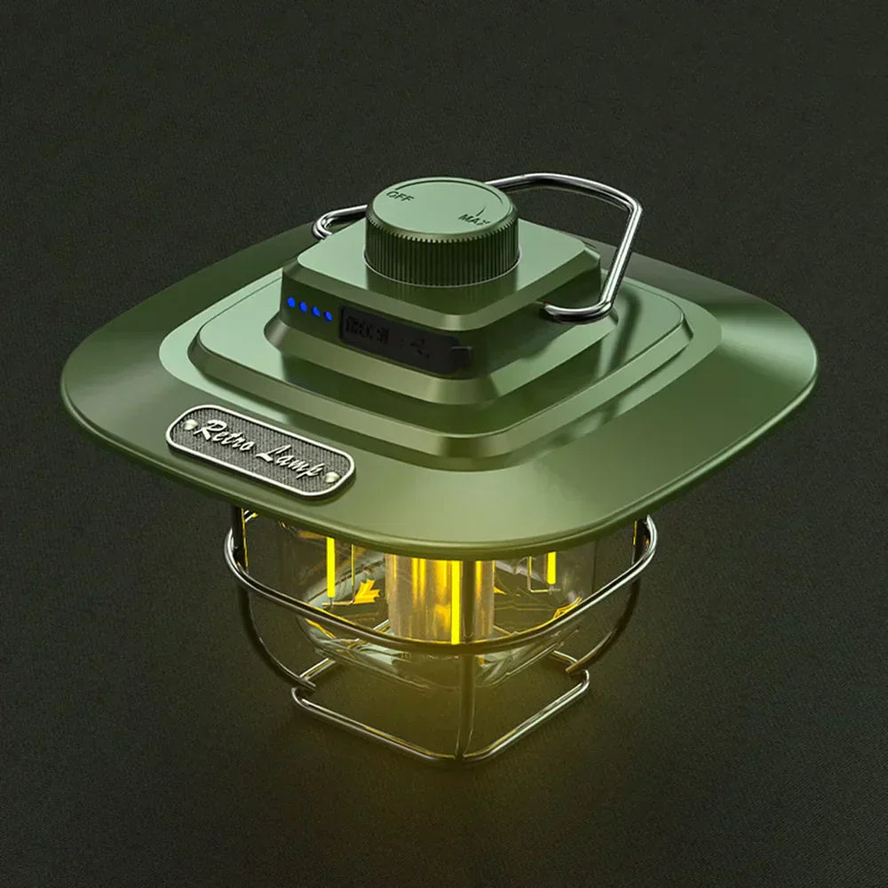 Lampe de camping LED rechargeable rétro
