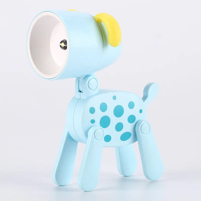 Floroux Cute LED Night Light | Mini Pet Design | Dog, Deer & Dinosaur | Foldable Table Lamp for Children's Room