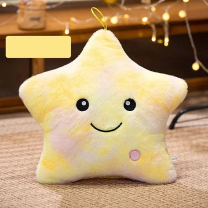 Lumière en peluche étoile LED - Coussin en étoile lumineux et doux, jouet en peluche pour enfants et décoration intérieure, parfait cadeau d'anniversaire