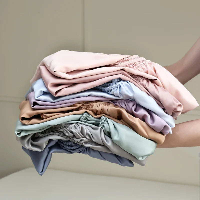 Douceur Royale – Drap-housse en Soie Mulberry Premium