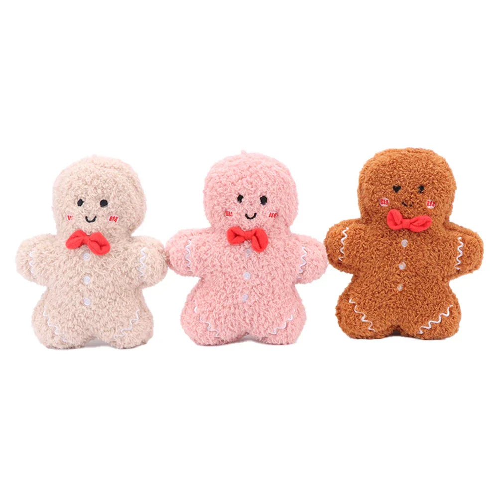 Floroux Bonhomme en Pain d'Épice - Mignonne Décoration de Noël et Jouet en Peluche