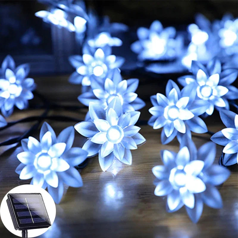 MagicGlow Lampe de Jardin - Guirlande de Fleurs Énergétique Enchantée