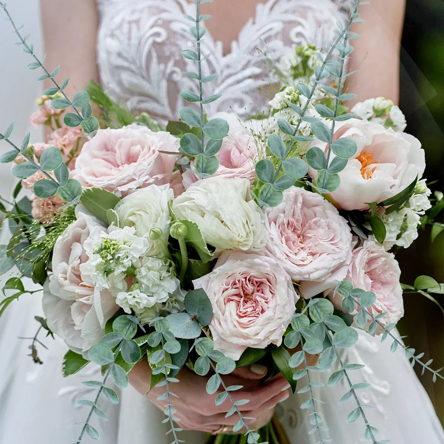 Floroux Artificial Eucalyptus Branches | Realistic Decorative Branches | Durable Plant Appearance | Perfect for Home & Events