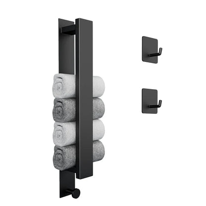 Porte-serviettes autocollant moderne - en argent et noir