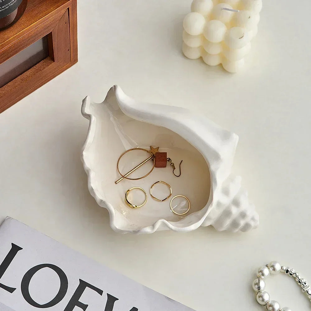 Floroux Conch Design Boîte de rangement | Inspiration coquillage | Décor et fonctionnalité | Espace de rangement élégant