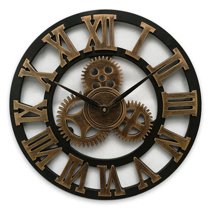 ÉpoqueBois – Horloge Murale Rétro en Bois au Style Européen