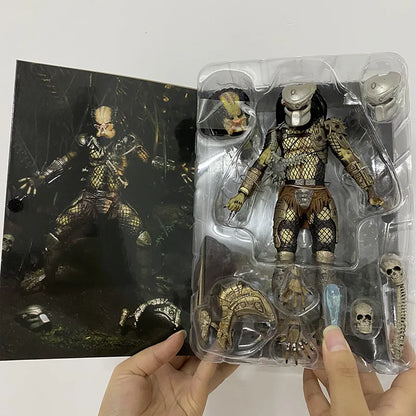 Figurine d'action Movable Jungle Hunter Predator - Poupée de collection Alien pour enfants, cadeau parfait pour le Nouvel An, modèle 100 % PVC