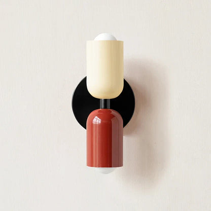 Applique murale double tête unie minimaliste nordique