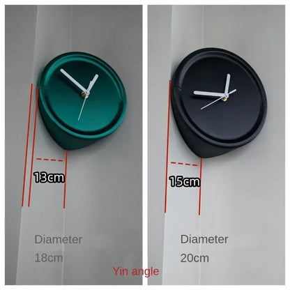 SilentCorner Horloge - Horloge mural silencieux élégant sans perçage