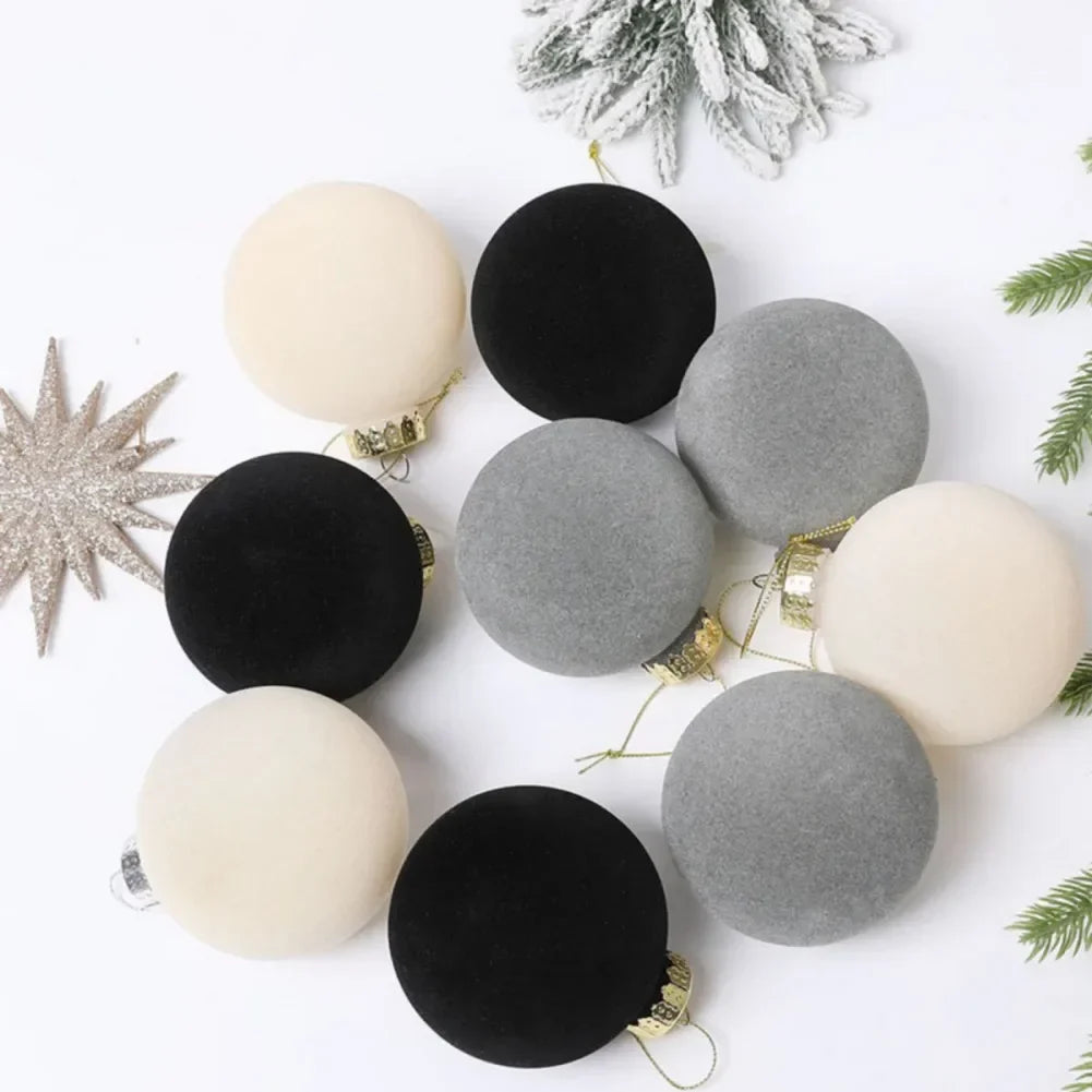 Ensemble de boules décoratives en velours pour Noël - Sphères décoratives pour arbre et décoration de vacances, accent festif élégant 16PCS 6cm (2,3 pouces)