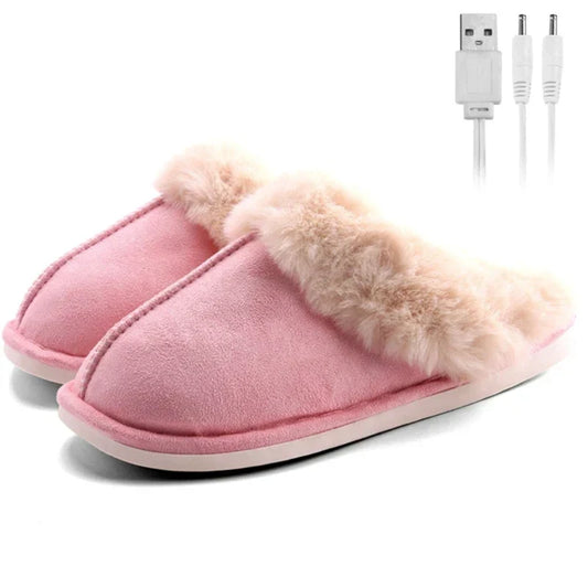 BlissCush Chaussons Chauffants - Chaussons en Peluche Chauffants de Luxe pour se Détendre cet Hiver