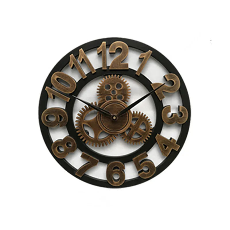 ÉpoqueBois – Horloge Murale Rétro en Bois au Style Européen