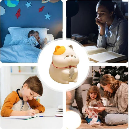 LumiMiaou – Lampe de Nuit Sans Fil avec Modes Chaleureux et RGB